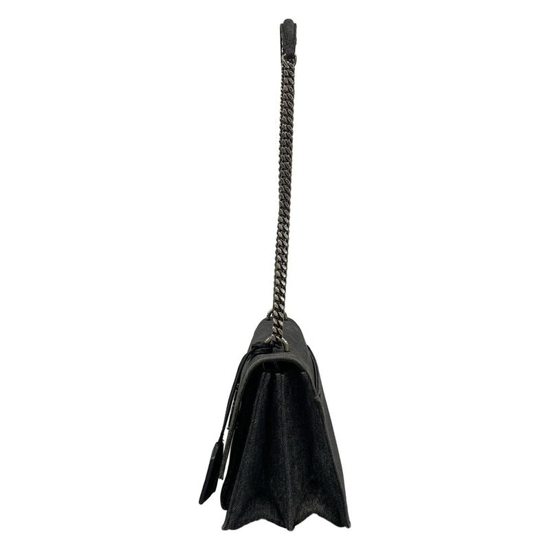 Saint Laurent Paris Shoulder Bag Sunset Black Chain