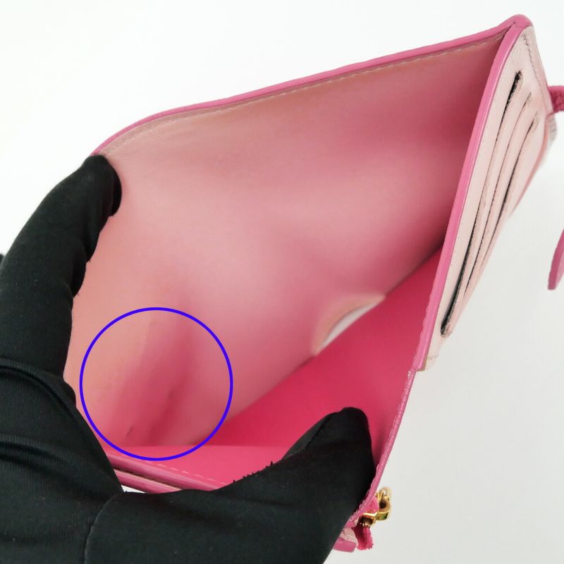 Louis Vuitton Vertical CP Wallet Fuchsia Pink Leather Bifold