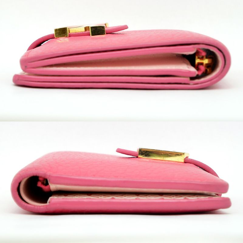 Louis Vuitton Vertical CP Wallet Fuchsia Pink Leather Bifold