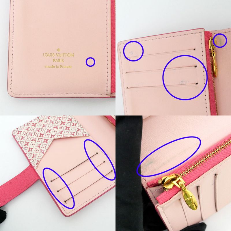 Louis Vuitton Vertical CP Wallet Fuchsia Pink Leather Bifold