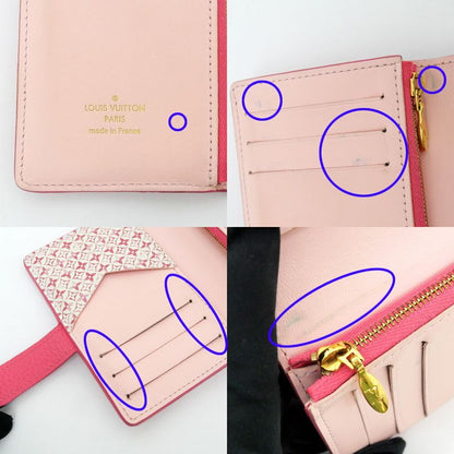 Louis Vuitton Vertical CP Wallet Fuchsia Pink Leather Bifold