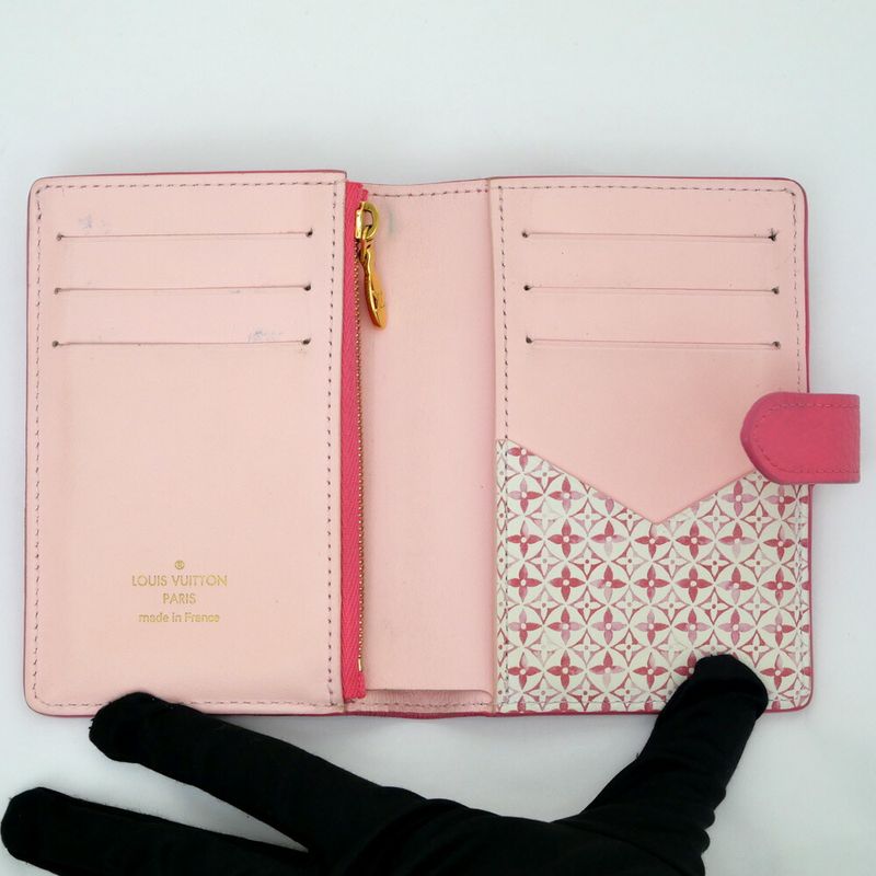 Louis Vuitton Vertical CP Wallet Fuchsia Pink Leather Bifold