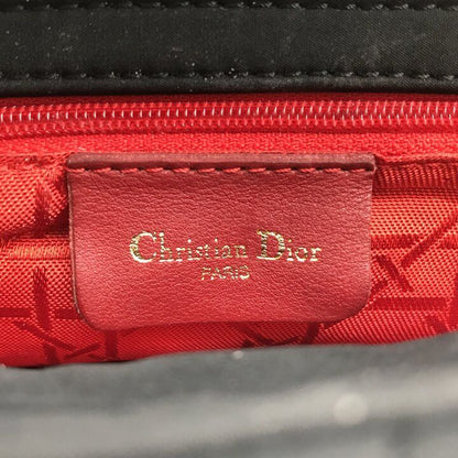 Dior Cannage Nylon Canvas Hand Bag Black