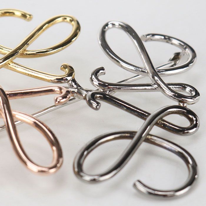 Loewe Anagram Brooch Metal