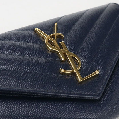 Saint Laurent Large Flap Wallet Cassandra Bifold Calf