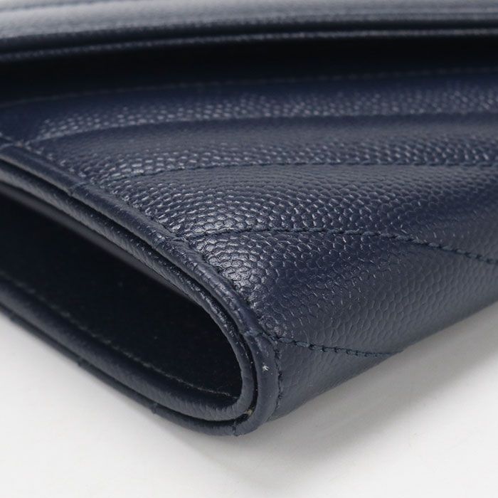 Saint Laurent Large Flap Wallet Cassandra Bifold Calf
