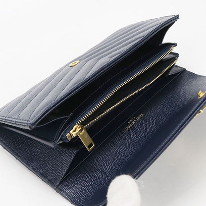 Saint Laurent Large Flap Wallet Cassandra Bifold Calf