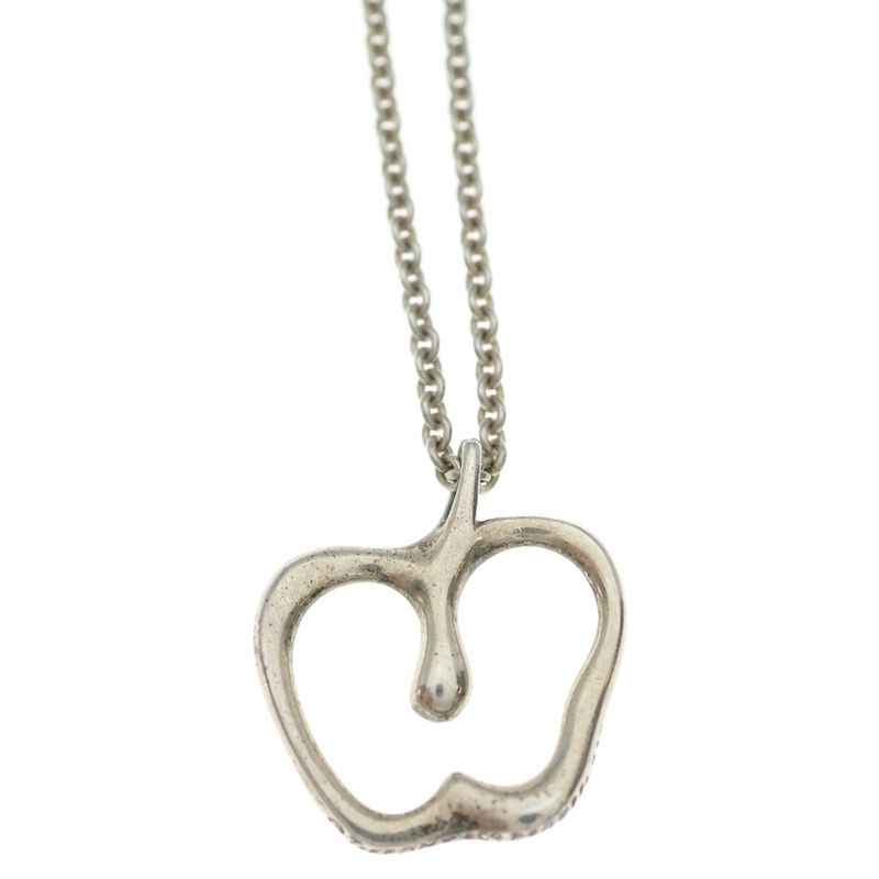 Tiffany & Co Apple Chain Pendant Necklace 925 Sterling Silver
