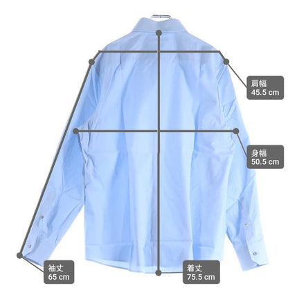 Gucci GG Allover Pattern Dress Shirt Long Sleeve Top Cotton Blue