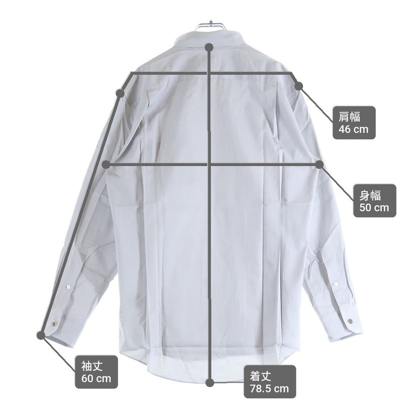 Hermes Series Button Plain Dress Shirt Long Sleeve Top Down Gray