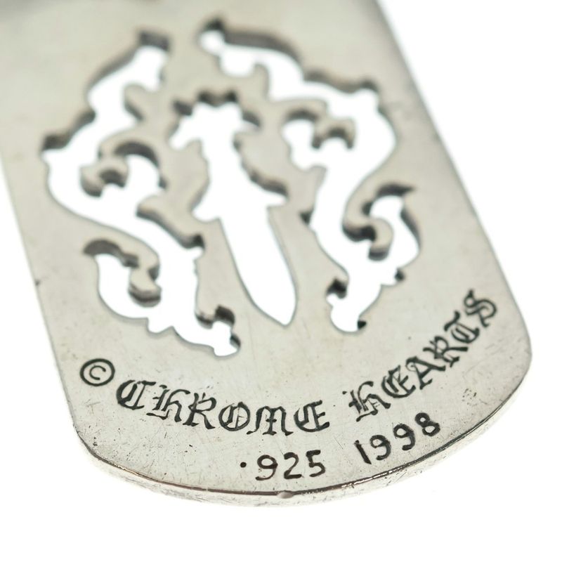 Chrome Hearts D Tag Lrg Dagger Old Vine Daga Cutout Dog Tag Large Pendant Top