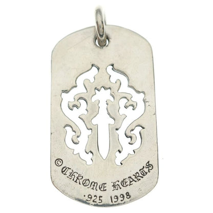 Chrome Hearts D Tag Lrg Dagger Old Vine Daga Cutout Dog Tag Large Pendant Top