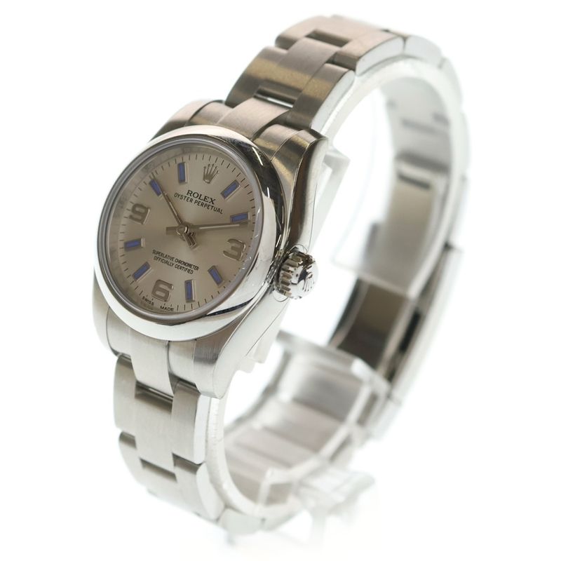 Rolex Oyster Perpetual 26 Silver Dial SS at Stainless Steel Automatic Winding