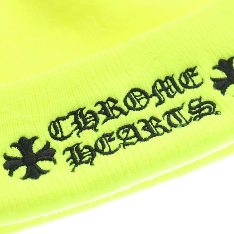 Chrome Hearts Watch Cap Logo Embroidery Knit Cap Beanie Yellow