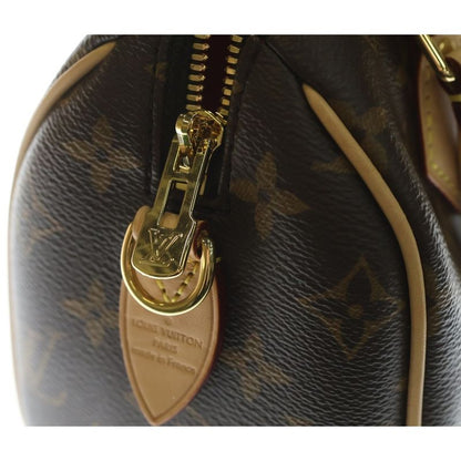 Louis Vuitton Monogram Speedy Bandouliere 20 2-Way Leather Shoulder Bag Brown