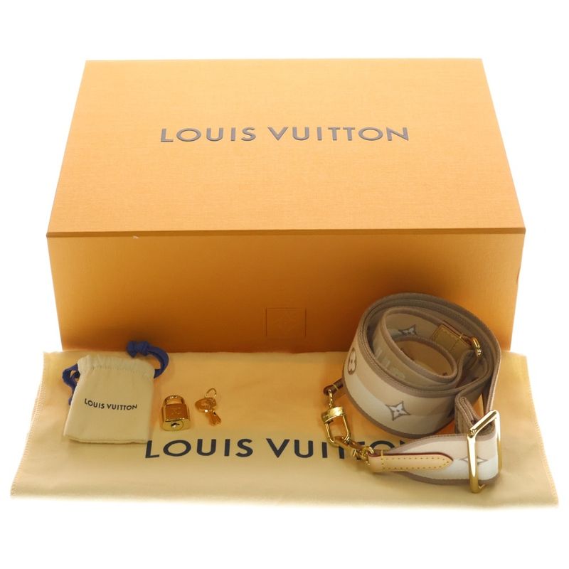 Louis Vuitton Monogram Speedy Bandouliere 20 2-Way Leather Shoulder Bag Brown