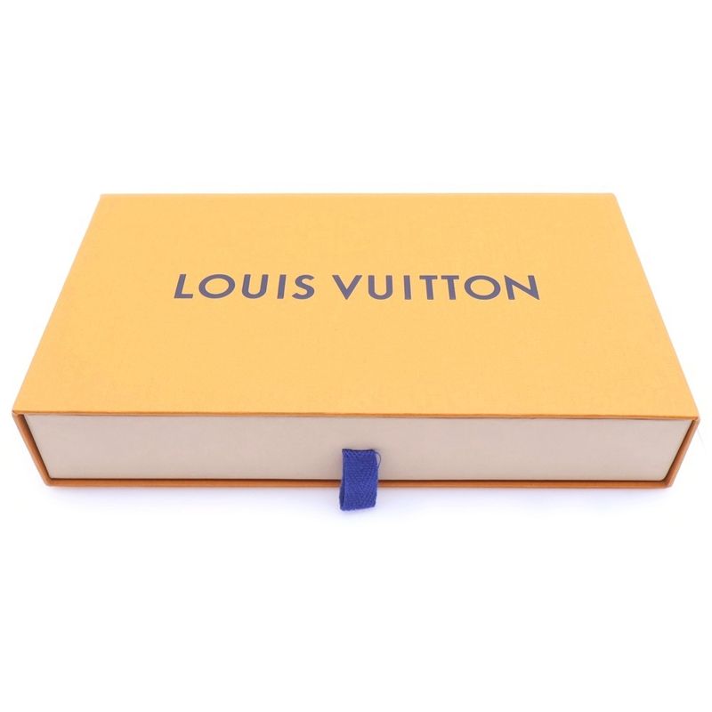 Louis Vuitton Portefeuille Brother Wallet Card Case Croco Taurillon Green Grey