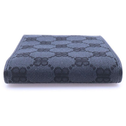 Gucci Zahakka Project Bifold Wallet Compact Card Case Black Campus Leather