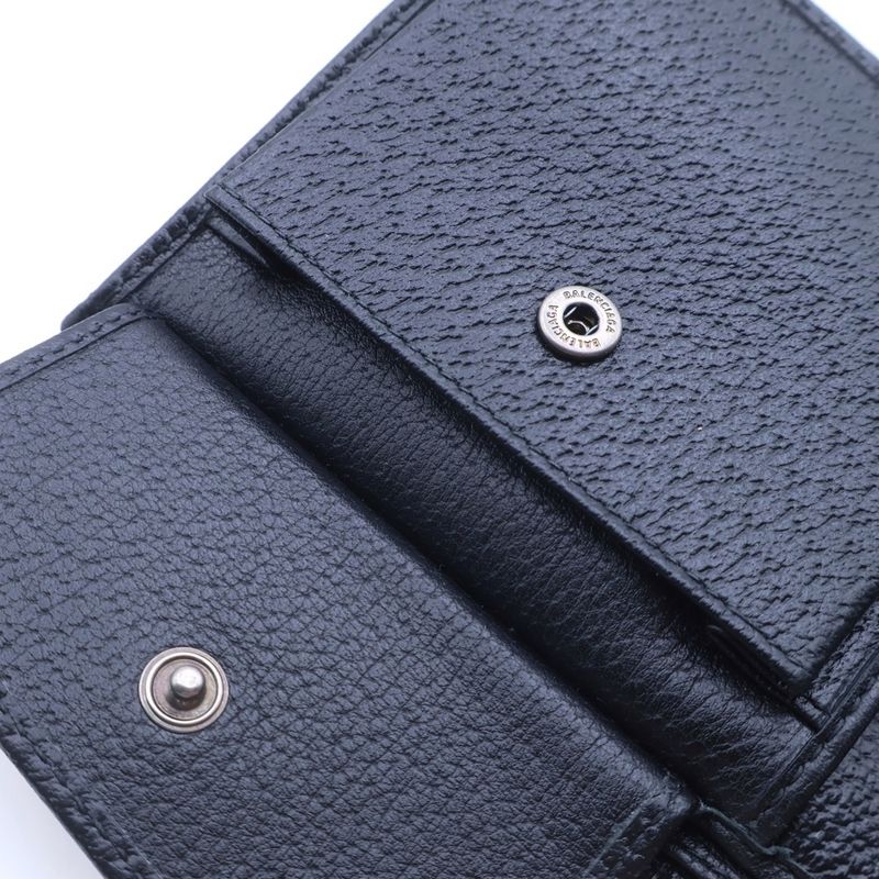 Gucci Zahakka Project Bifold Wallet Compact Card Case Black Campus Leather