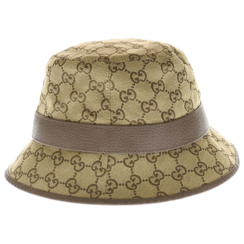 Gucci GG Canvas Fedora Hat Bucket Hat Brown