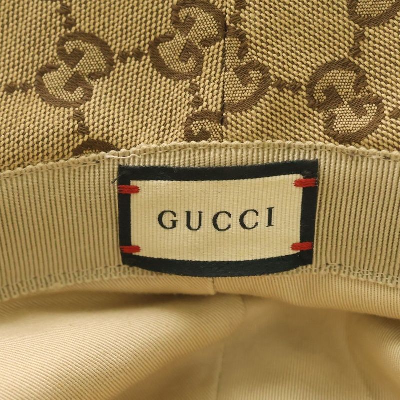 Gucci GG Canvas Fedora Hat Bucket Hat Brown