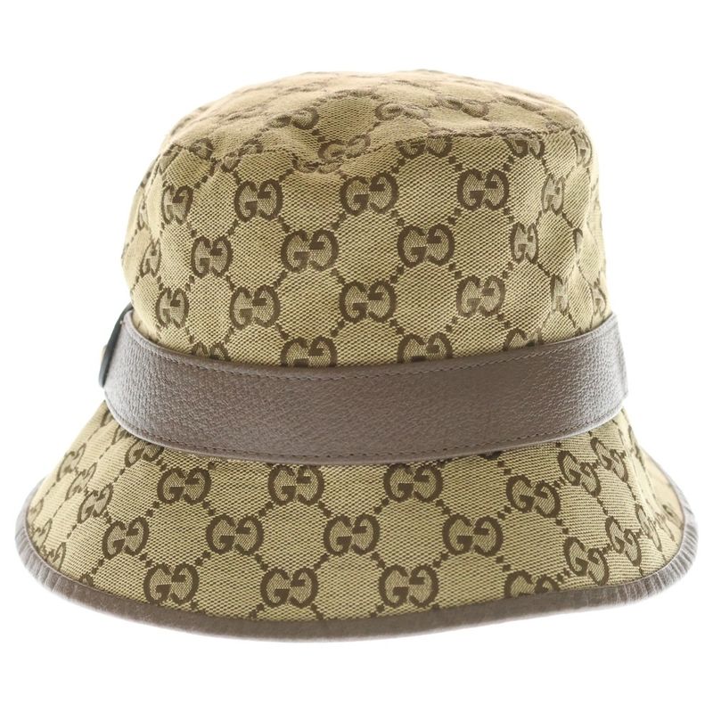 Gucci GG Canvas Fedora Hat Bucket Hat Brown
