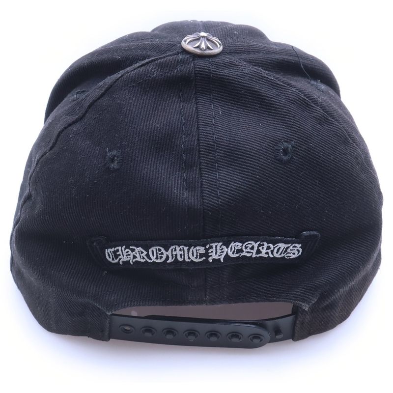 Chrome Hearts Trucker Cap Denim Vine Daga Cap with Embroidered Cross Ball Hat