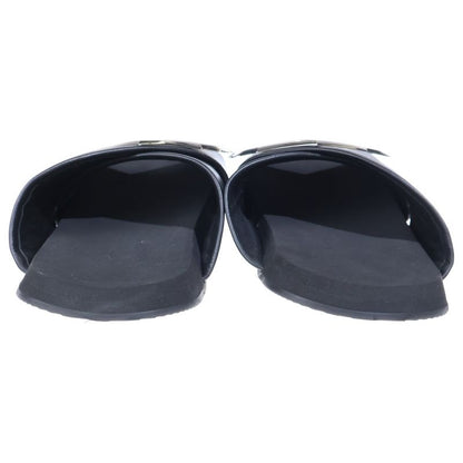 Balenciaga Sunset Flat BB Metal Logo Sandals Black