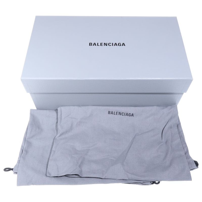 Balenciaga Sunset Flat BB Metal Logo Sandals Black