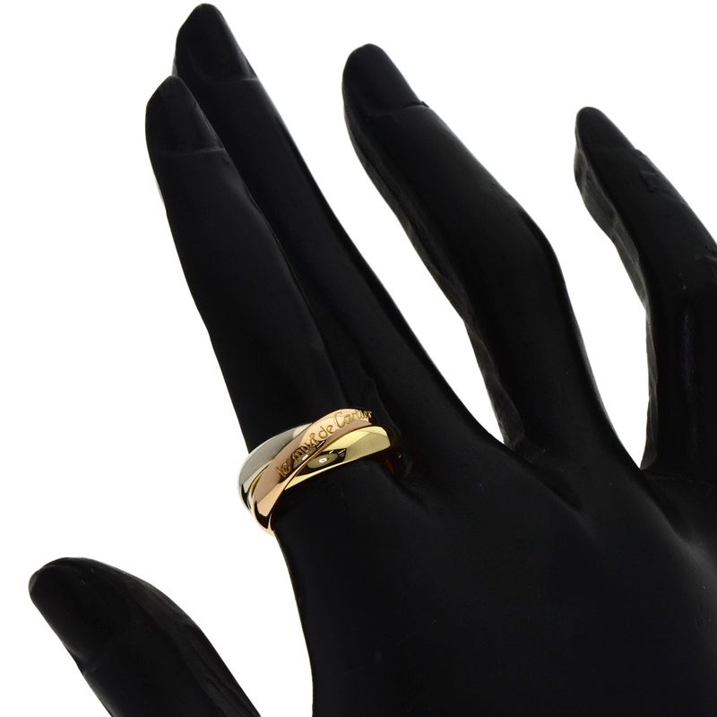 Cartier Trinity 50 Ring 18k Yellow Gold 18k White Pink