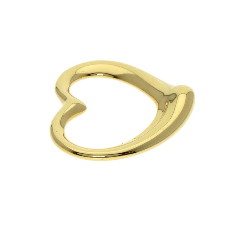 Tiffany & Co Open Heart Pendant Top 18k Yellow Gold
