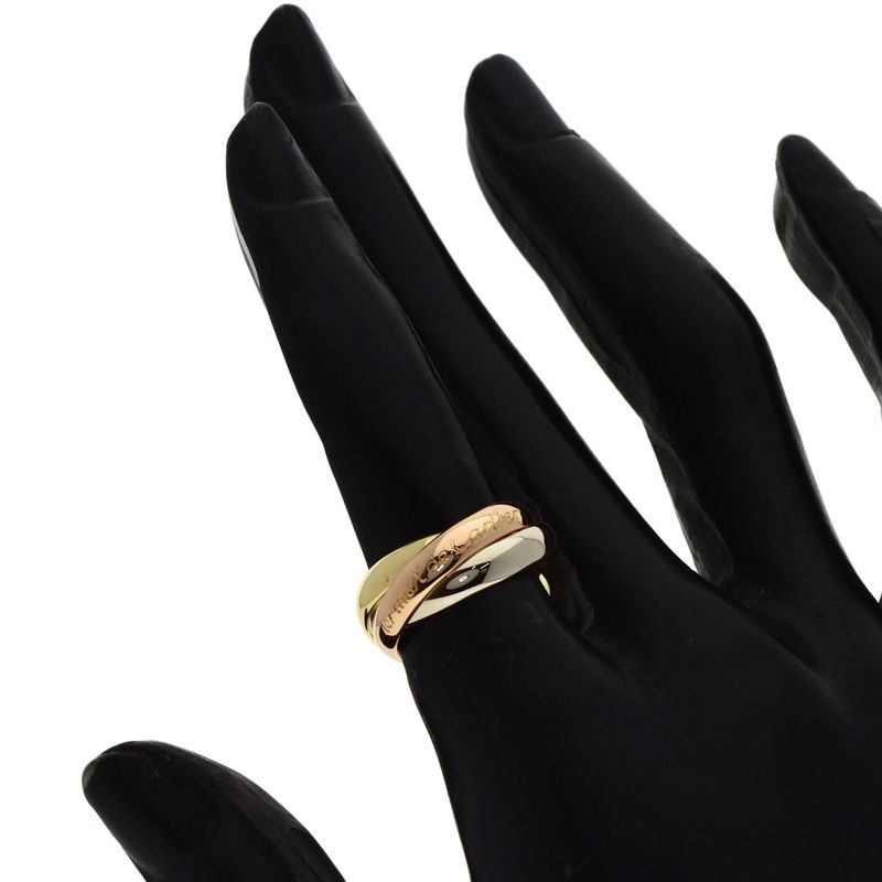 Cartier Trinity 48 Ring 18k Yellow Gold 18k White Pink