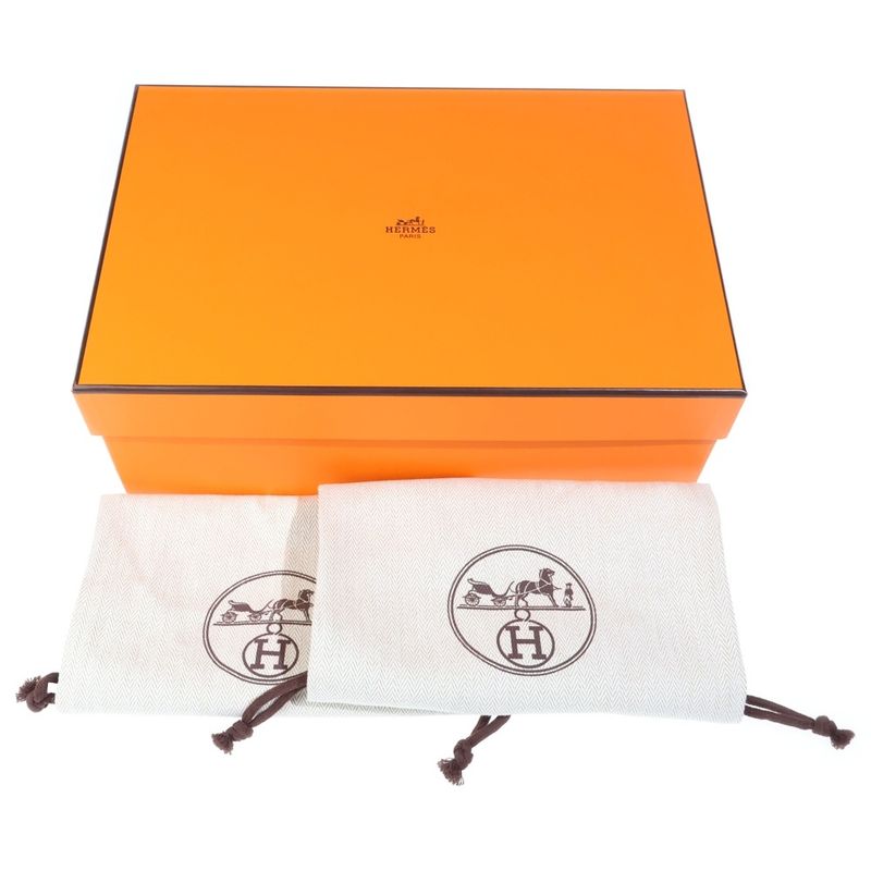 Hermes Mykonos Chaine D'ancre Rubber Flat Sandals Black