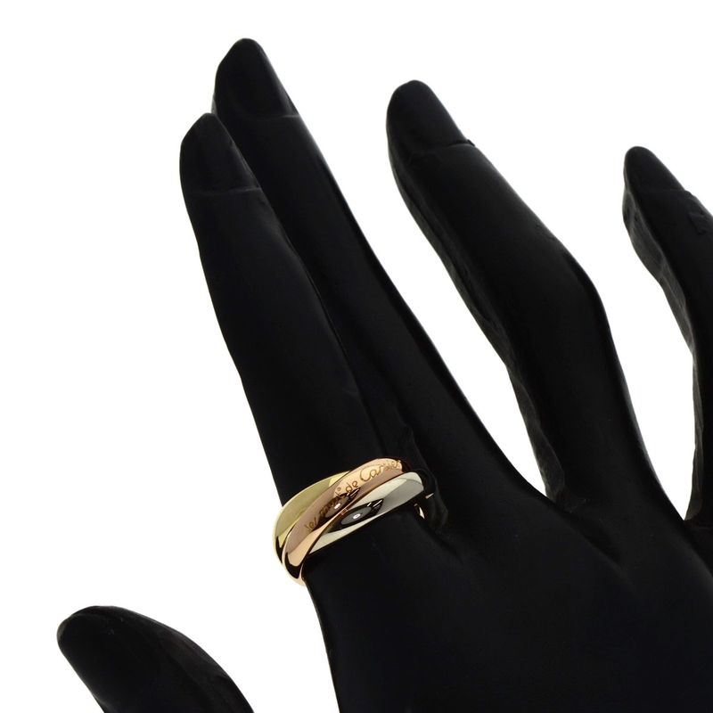 Cartier Trinity 50 Ring 18k Yellow Gold 18k White Pink