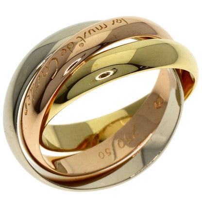 Cartier Trinity 50 Ring 18k Yellow Gold 18k White Pink
