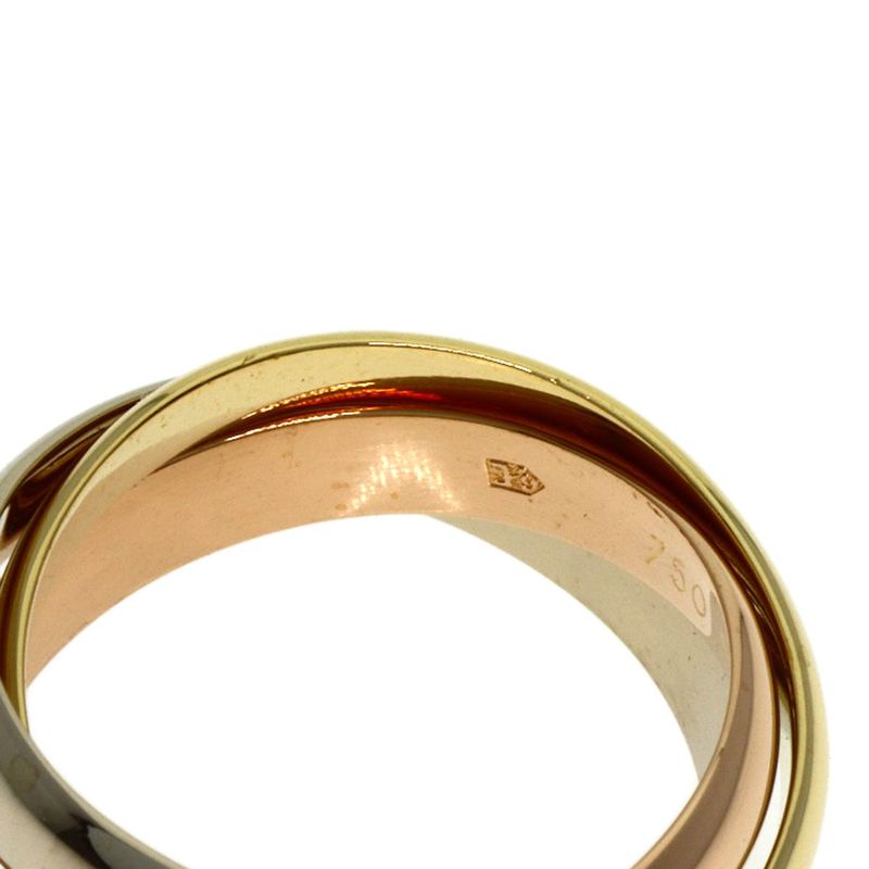 Cartier Trinity 50 Ring 18k Yellow Gold 18k White Pink