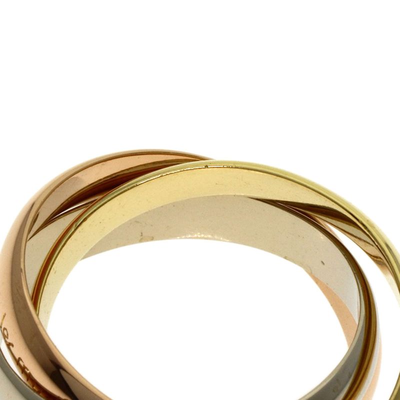 Cartier Trinity 50 Ring 18k Yellow Gold 18k White Pink