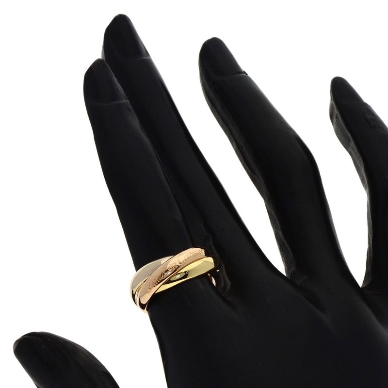 Cartier Trinity 49 Ring 18k Yellow Gold 18k White Pink
