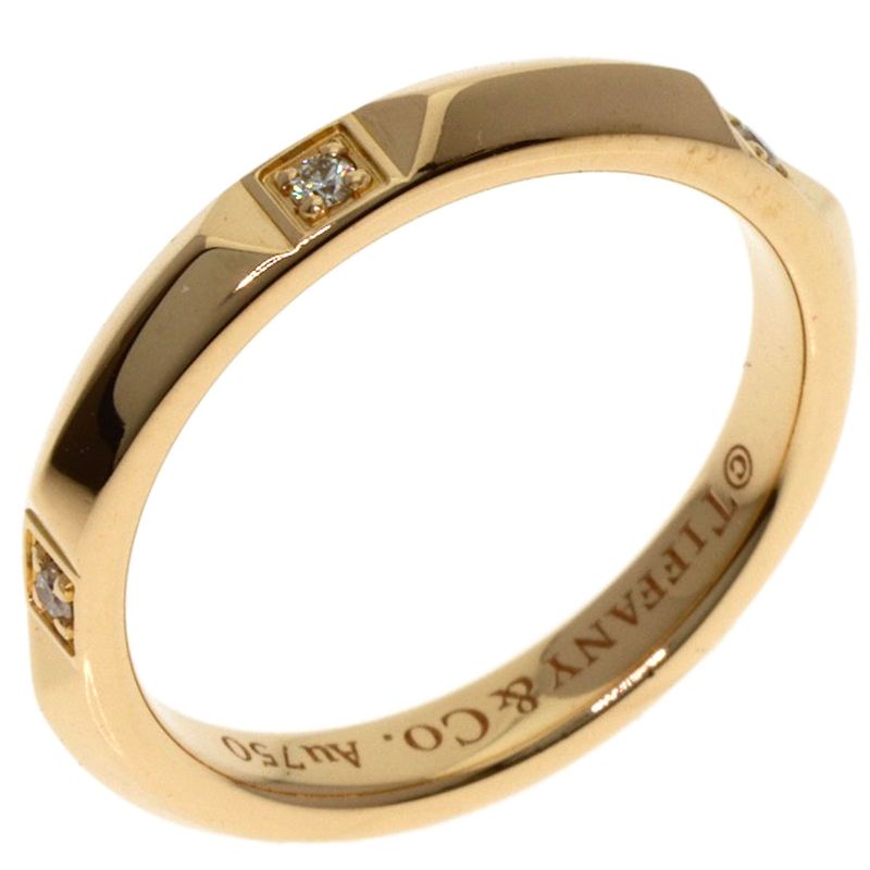 Tiffany & Co True Band Ring Diamond 18k Pink Gold