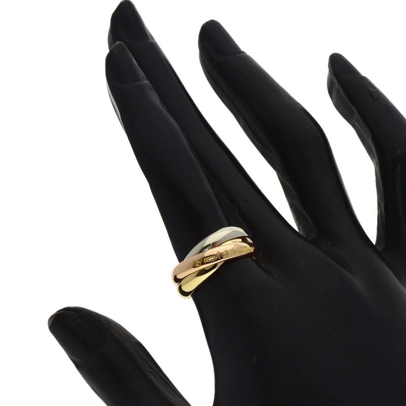Cartier Trinity 51 Ring 18k Yellow Gold 18k White Pink