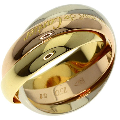 Cartier Trinity 51 Ring 18k Yellow Gold 18k White Pink