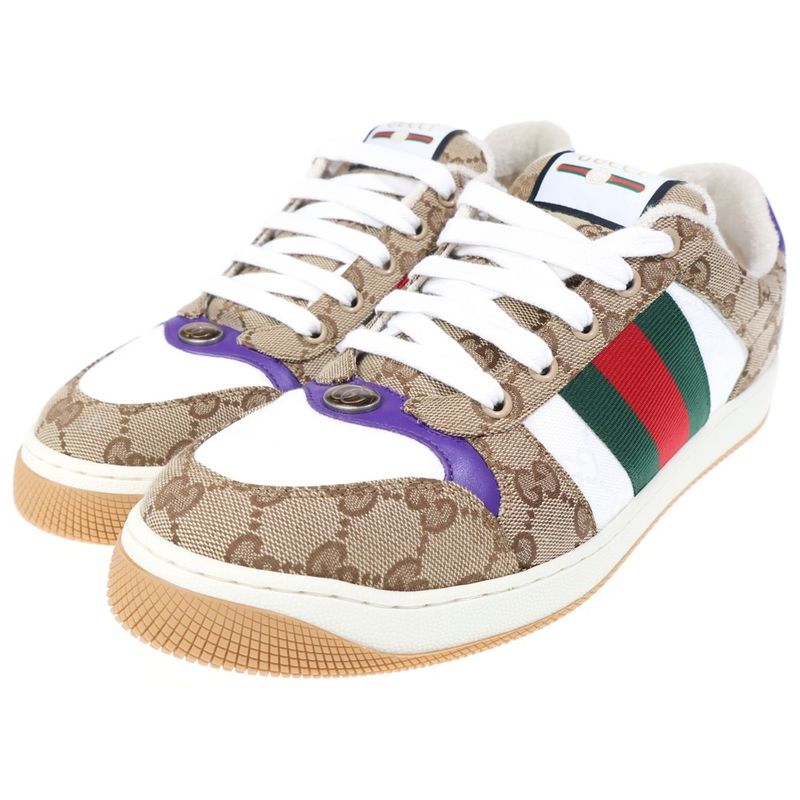 Gucci Screener Sneaker GG Canvas Low Cut Brown