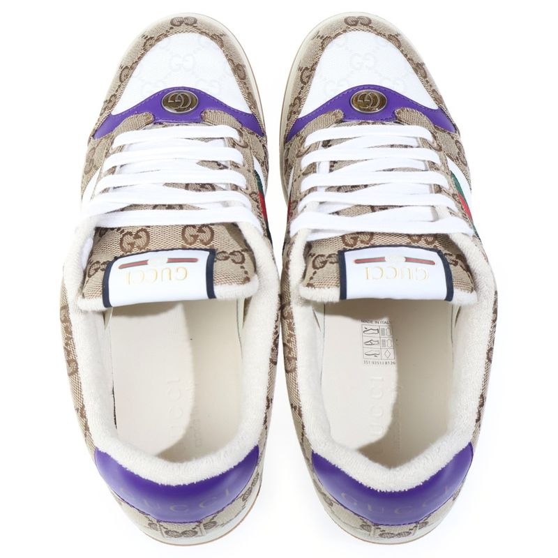 Gucci Screener Sneaker GG Canvas Low Cut Brown