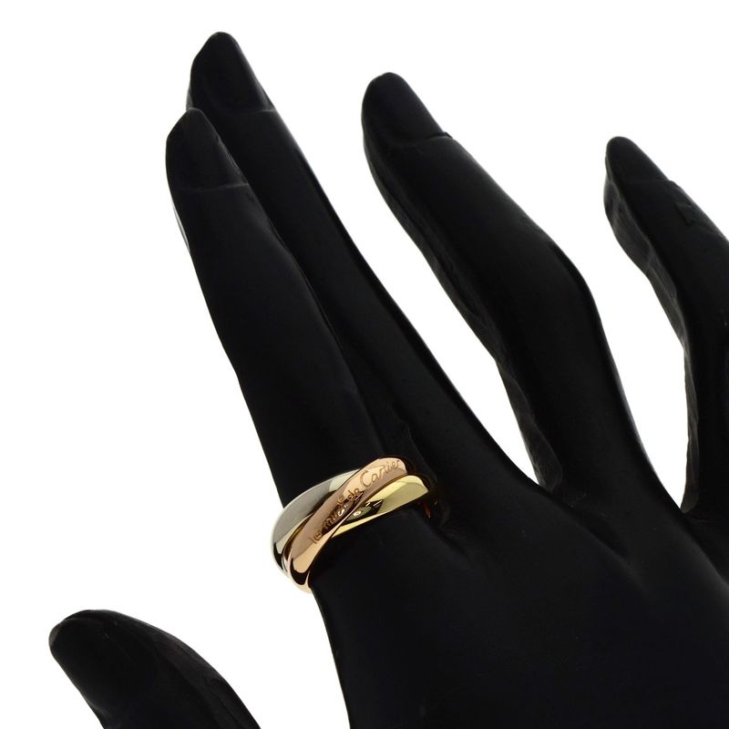 Cartier Trinity 51 Ring 18k Yellow Gold 18k White Pink