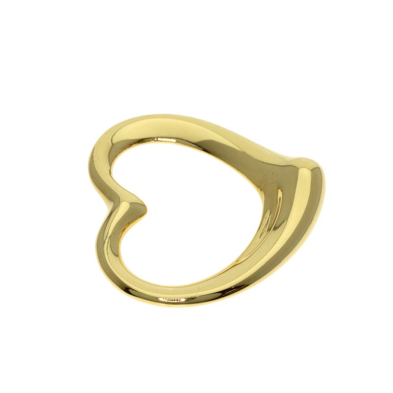 Tiffany & Co Open Heart Pendant Top 18k Yellow Gold