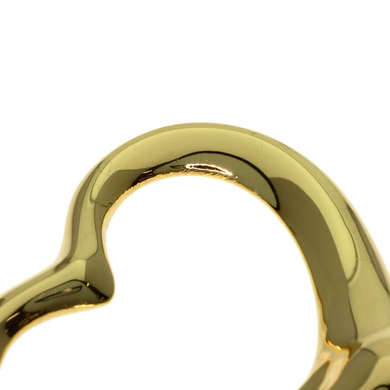 Tiffany & Co Open Heart Pendant Top 18k Yellow Gold