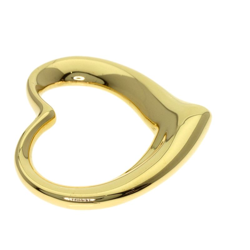 Tiffany & Co Open Heart Pendant Top 18k Yellow Gold