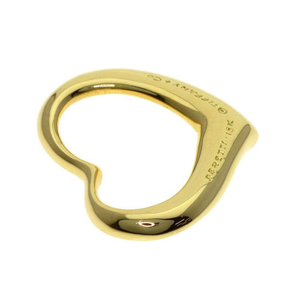 Tiffany & Co Open Heart Pendant Top 18k Yellow Gold