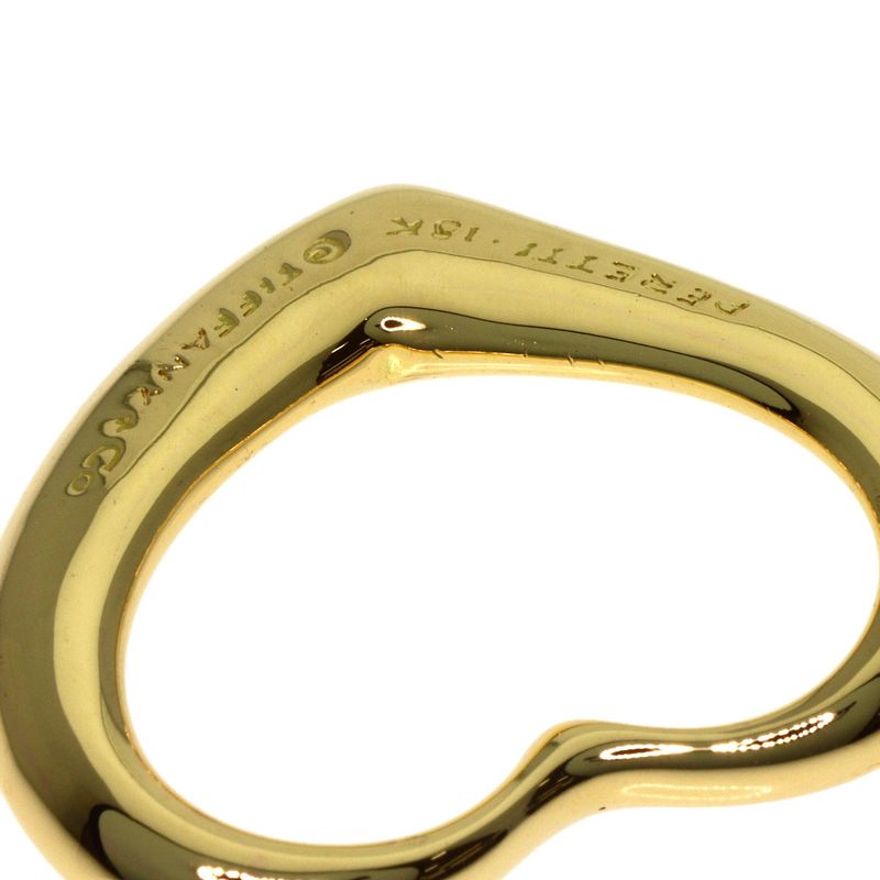 Tiffany & Co Open Heart Pendant Top 18k Yellow Gold