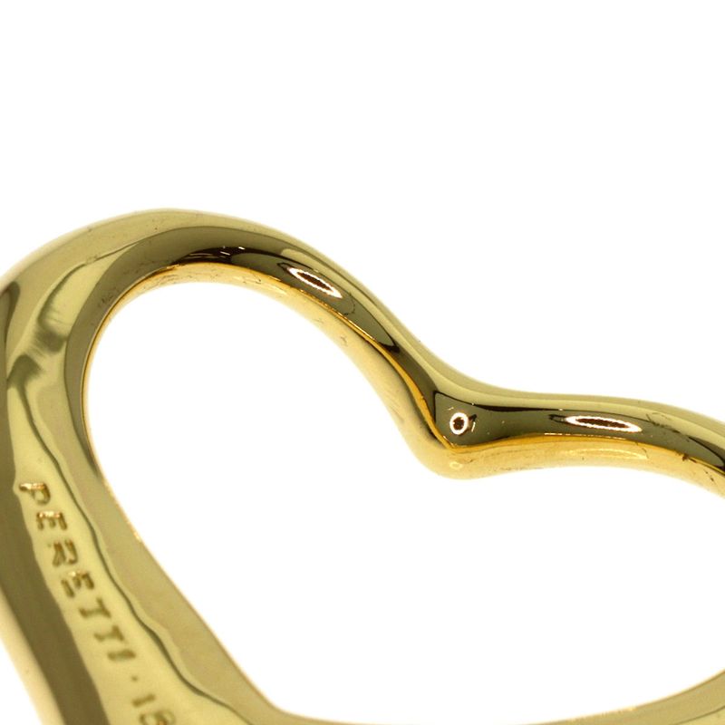 Tiffany & Co Open Heart Pendant Top 18k Yellow Gold